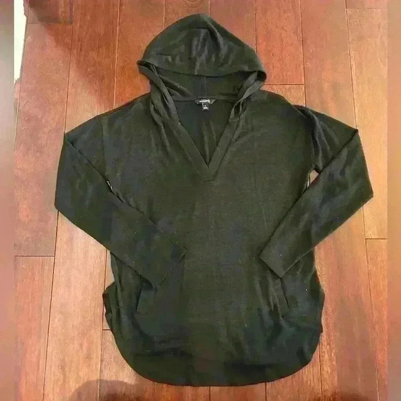 Banana Republic Women’s Pullover V-neck Sweater Hoodie Black Size S - Picture 1 of 7